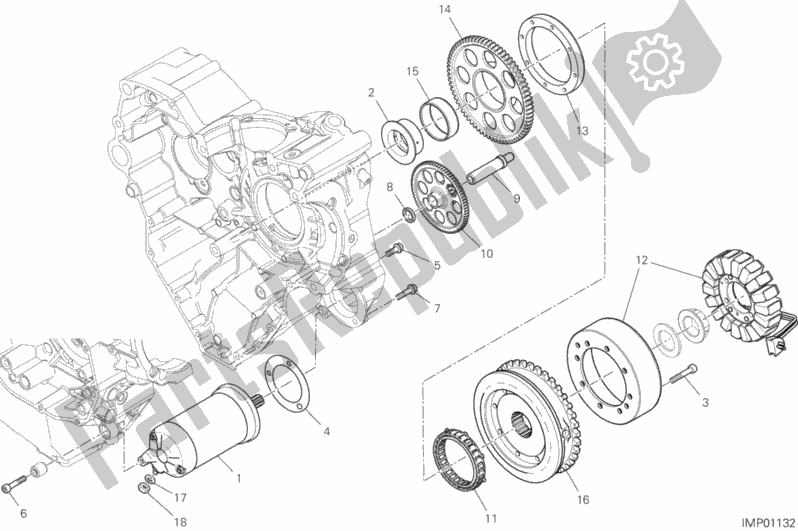 Todas las partes para Arranque Eléctrico Y Encendido de Ducati Multistrada 1260 S Touring Brasil 2018